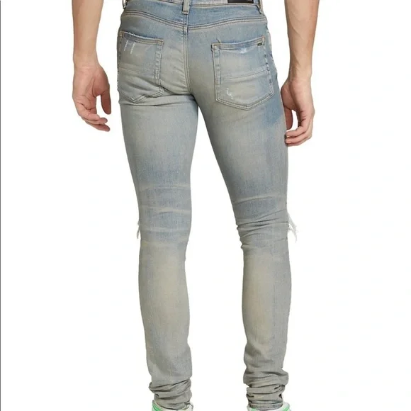 Amiri Mx1 Ultra-Suede Skinny Jeans Size 36 NWT - Picture 2 of 16